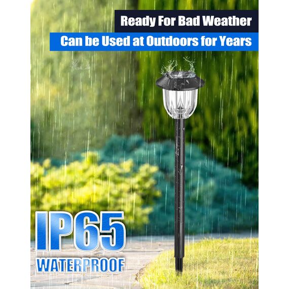 YooShine Solarlampen für Außen Garten :Solarleuchten für den Außen, Wasserdicht Gartenbeleuchtung, Auto Ein/Aus Solarlampen garten,deko Garten,Hof,Garage, Einfahrt,Terrassen,Rasen,Warmweiß,4 Stück