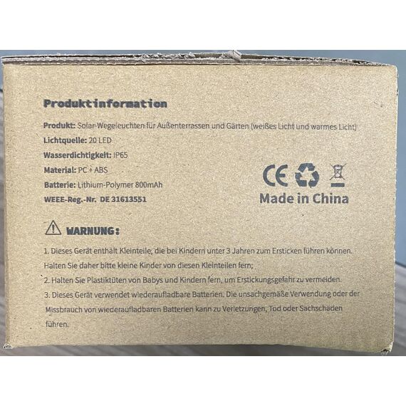 JSOT Solarlampen für Außen, 12 LED Solarleuchte Garten Solarleuchten [Kaltweiß und Warmweiß Licht] 2 Beleuchtungsmodi Wegeleuchten Aussen Wasserdichte Landschaft Lichter Led Gartenleuchten - 4 Stück