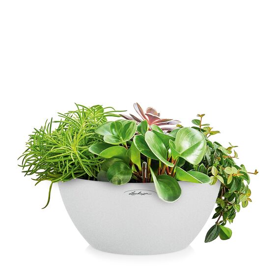 LECHUZA CUBETO Stone 40 quarzweiß ,13847, 1 Stück