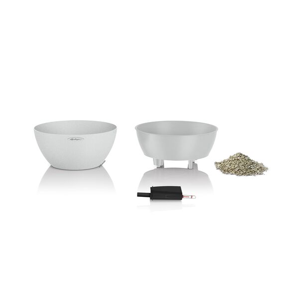 LECHUZA CUBETO Stone 30 quarzweiß 13837