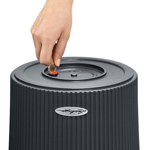 LECHUZA CILINDRO Color 23 hochwertiges Pflanzgefäß mit Erd-Bewässerungs-System, sunset orange, 23x23x41 cm