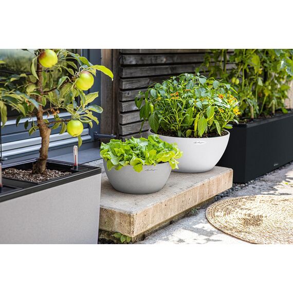 LECHUZA CUBETO Stone 40 quarzweiß ,13847, 1 Stück