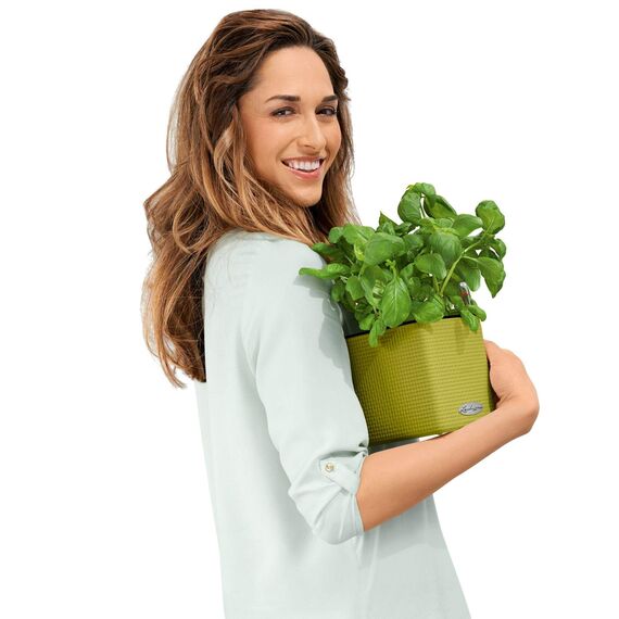 Lechuza "Cube Color 14" Pflanzgefäß mit ERD-Bewässerungs-System, Weiß, 14 x 14 x 14 cm