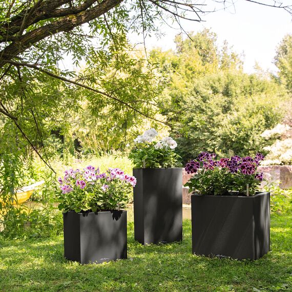 Lechuza Komplett-Set f??r Garten, Schwarz, 40 x 40 x 76 cm, 13622