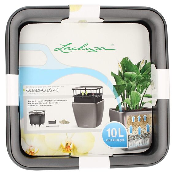 LECHUZA QUADRO Premium LS 43 anthrazit metallic 16183