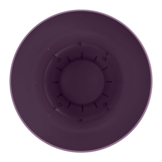 elho Greenville Rund 25 Blumentopf für Außen - Selbstbewässerungstopf - 100% recyceltes Plastik - Ø 24.5 x H 23.3 cm - Lila/Vintage Pflaume