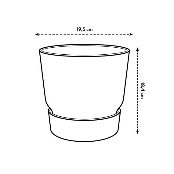 elho Greenville Rund 20 - Blumentopf für Innen und Außen - Selbstbewässerungstopf - 100% recyceltes Plastik - Ø 19.5 x H 18.4 cm - Braun/Ingwer Braun