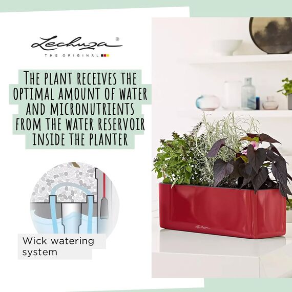 LECHUZA Cube Glossy Triple weiß-highgloss 13670