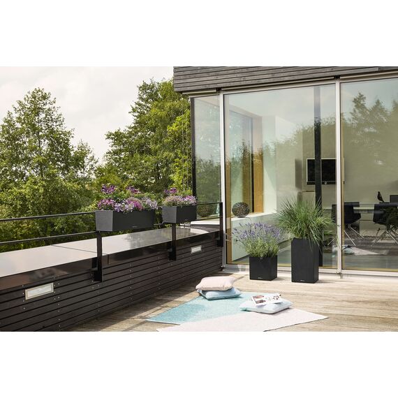 LECHUZA BALCONERA Stone 50 graphitschwarz 15652
