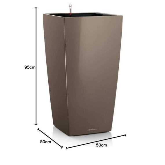 LECHUZA CUBICO Premium 50 taupe hochglanz 18168