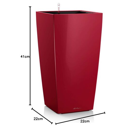 LECHUZA CUBICO Premium 22 scarlet rot hochglanz 18479