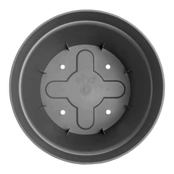 elho Vibia Straight Rund 30 - Blumentopf für Außen - Ø 29.3 x H 28.0 cm - Schwarz/Anthracite