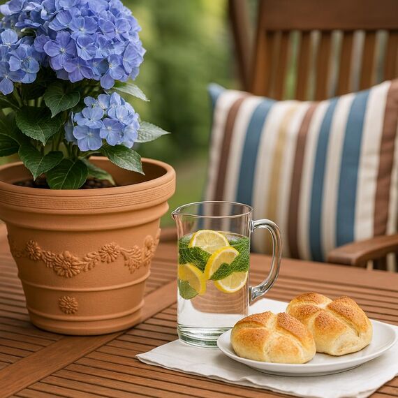 Blumentopf Pflanztopf Massiv Blumenkübel Terrakotta Mocca Kunststoff Classic Massiver konisch Untersetzer 5 Größen von rg-vertrieb für Innenräume und Gärten