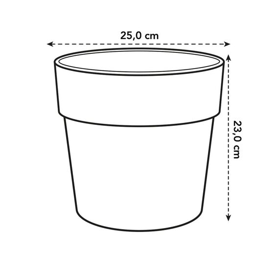 elho Vibia Straight Rund 25 - Blumentopf für Außen - Ø 24.3 x H 23.2 cm - Grün/Pistazien Grün