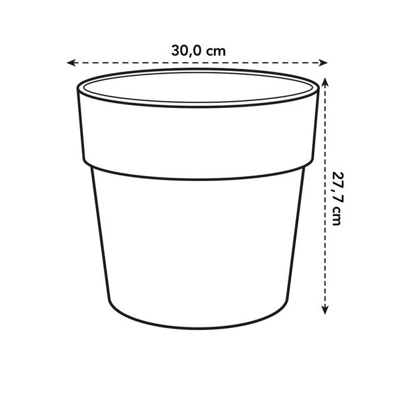 elho Vibia Straight Rund 30 - Blumentopf für Außen - Ø 29.3 x H 28.0 cm - Grün/Pistazien Grün