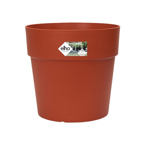 Elho Vibia Straight Rund 25 - Blumentopf - Brique - Draußen - Ø 25 x H 23 cm