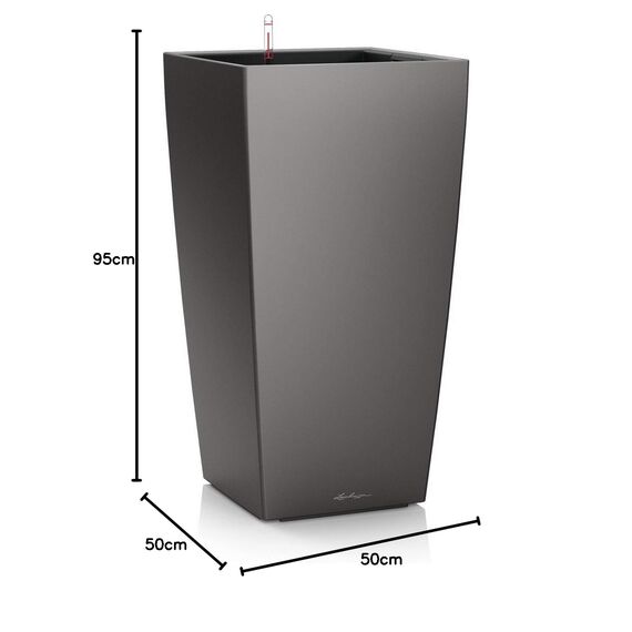 Lechuza Komplett-Set Cubico 50 anthrazit metallic