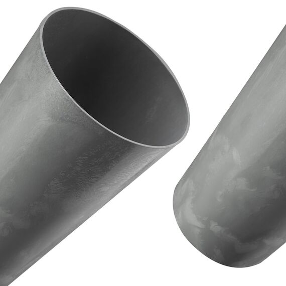 KADAX Pflanzkübel mit Innentopf Grau Ø 25.5 cm, Höhe 47 cm – Moderner Pflanztopf mit Einsatz, Blumentopf aus robuster Kunststoff für Innen- und Außenbereich, ideal für Wohnzimmer, Balkon, Büro