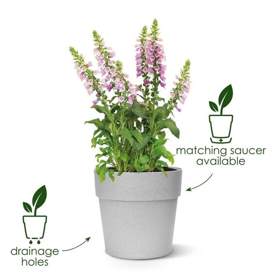 Elho Vibia Straight Rund 25 - Blumentopf - Brique - Draußen - Ø 25 x H 23 cm