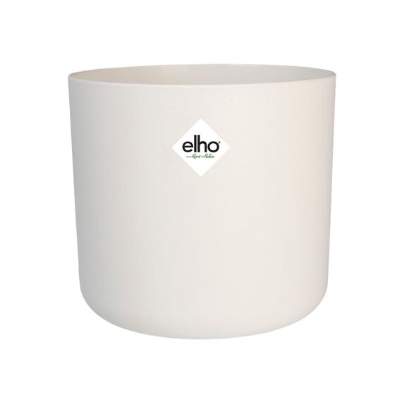 elho B.for Soft Rund 16 - Blumentopf für Innen - 100% recyceltes Plastik - Ø 16.0 x H 15.0 cm - Weiß/Weiss