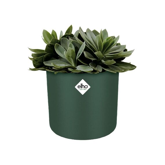 elho B.for Soft Rund 14 - Blumentopf für Innen - 100% recyceltes Plastik - Ø 13.8 x H 12.5 cm - Grün/Leaf Green