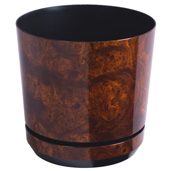 KORAD Blumentopf/Übertopf Holz 16 cm - Pflanzkübel aus Hochwertiger Kunststoff - Dekorativer Topf für Pflanzen