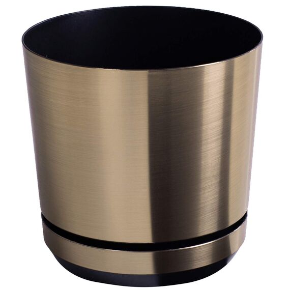 KORAD Blumentopf/Übertopf Stahl 21 cm - Pflanzkübel aus Hochwertiger Kunststoff - Dekorativer Topf für Pflanzen