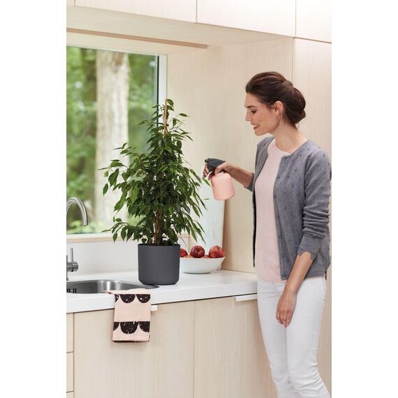 elho B.for Soft Rund 16 - Blumentopf für Innen - 100% recyceltes Plastik - Ø 16.0 x H 15.0 cm - Schwarz/Anthracite