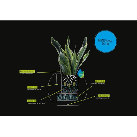 LECHUZA PURO Color 50 schiefergrau 13344, 49x49x41 cm