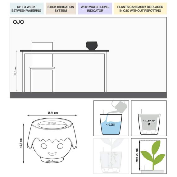 LECHUZA OJO aquamarine aquamarine 19043