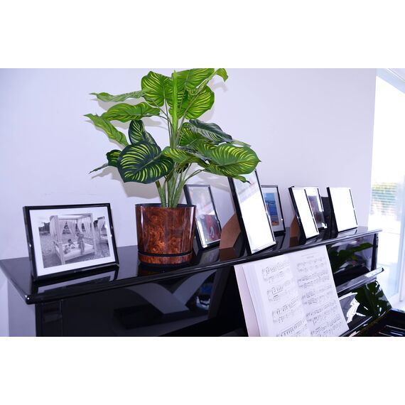 KORAD Übertöpfe Satz 4 Stück Holz 16 cm, 18 cm, 21 cm, 26 cm - dekorative Übertöpfe in 4 der Größe von 16 cm, 18 cm, 21 cm, 26 cm für Blumen, Kräuter, Pflanzenkompositionen. OSL S4/144