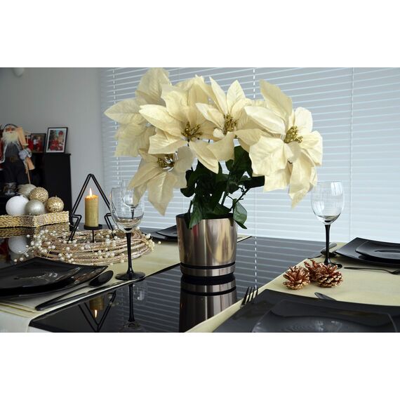 KORAD Blumentopf/Übertopf Stahl 18 cm - Pflanzkübel aus Hochwertiger Kunststoff - Dekorativer Topf für Pflanzen