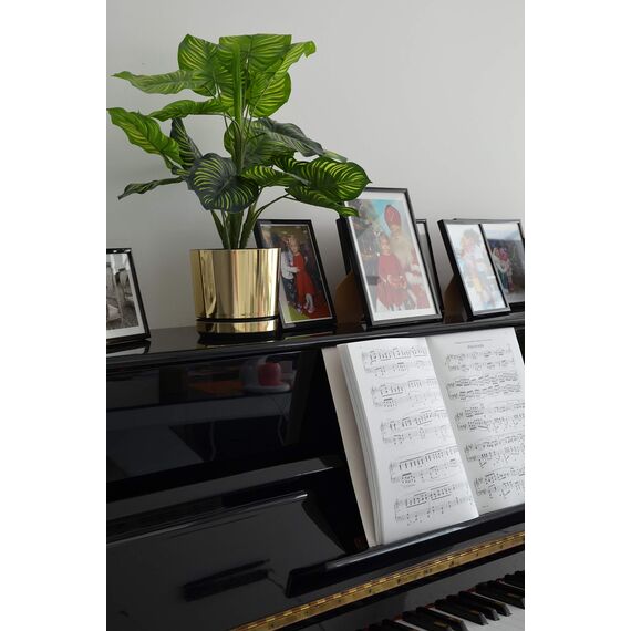 KORAD Blumentopf/Übertopf Glanzgold 26 cm - Pflanzkübel aus Hochwertiger Kunststoff - Dekorativer Gold Topf für Pflanzen