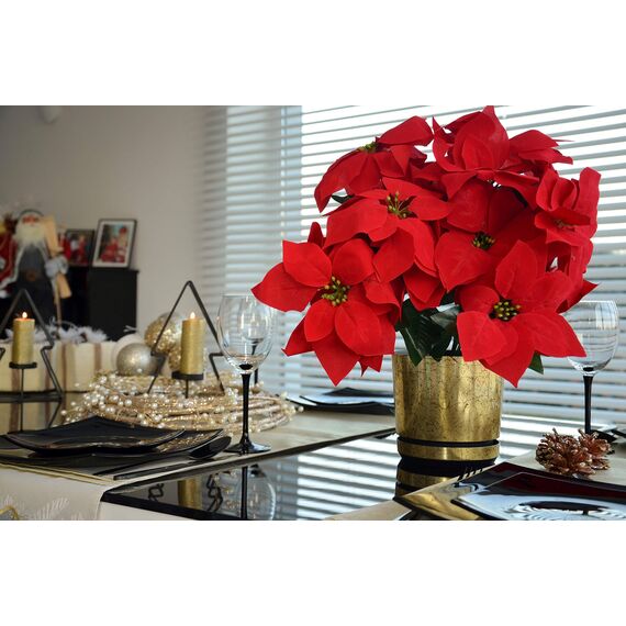 KORAD Blumentopf/Übertopf Altgold 18 cm - Pflanzkübel aus Hochwertiger Kunststoff - Dekorativer Gold Topf für Pflanzen