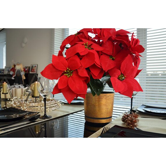 KORAD Blumentopf/Übertopf Antikes Gold 18 cm - Pflanzkübel aus Hochwertiger Kunststoff - Dekorativer Gold Topf für Pflanzen