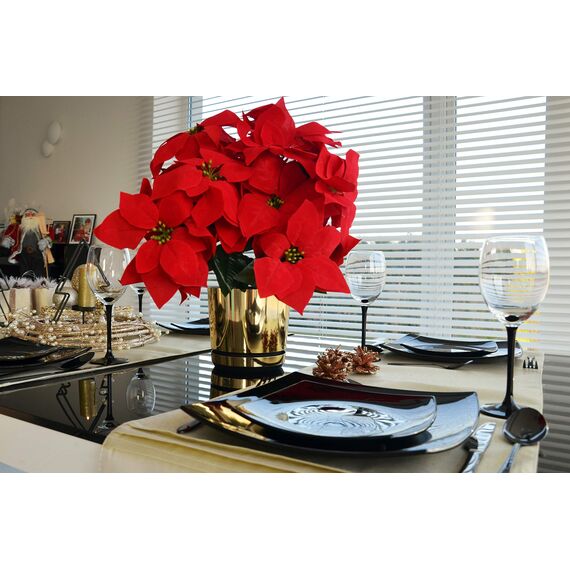 KORAD Blumentopf/Übertopf Glanzgold 18 cm - Pflanzkübel aus Hochwertiger Kunststoff - Dekorativer Gold Topf für Pflanzen