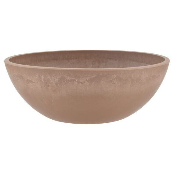 PSW Pot M30TP Collection Flache Gartenschale, niedriger Übertopf für Sukkulenten, Bonsai, Feengärten, Kräuter, 30,5 cm, Taupe