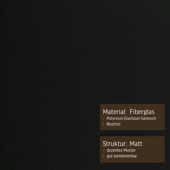 VIVANNO Pflanzkübel Fiberglas Block Frostsicher - 30x30x30 cm - Anthrazit Matt - Blumenkübel Quadratisch für Draußen und Drinnen