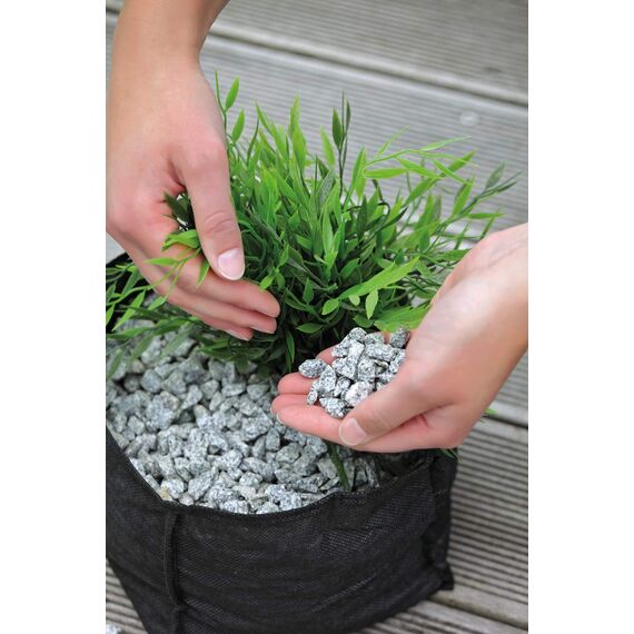 OASE 51201 Pflanzkorb Textil viereckig 25, 16 L Inhalt - für Wasserpflanzen, Teichbepflanzung, erleichtert das Einwintern, sicherer Halt am Teichgrund