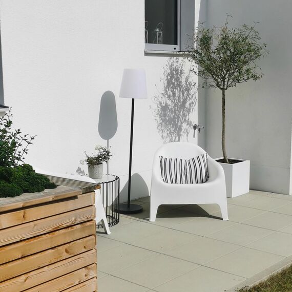 VIVANNO Pflanzkübel Fiberglas Block Frostsicher - 40x40x40 cm - Weiß Matt - Blumenkübel Quadratisch für Draußen und Drinnen