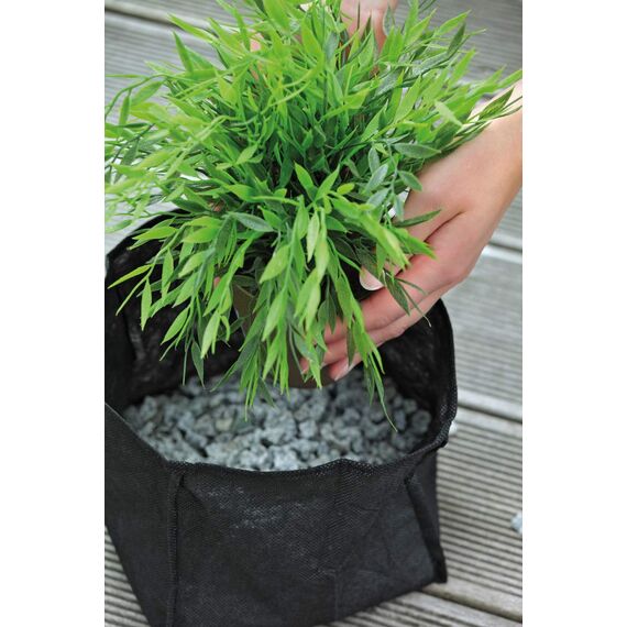 OASE 51191 Pflanzkorb Textil viereckig 18, 6 L Inhalt - für Wasserpflanzen, Teichbepflanzung, erleichtert das Einwintern, sicherer Halt am Teichgrund