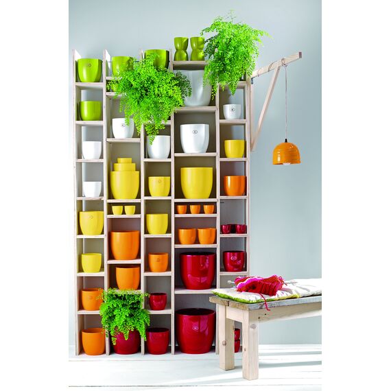 Soendgen Keramik Blumenübertopf, Basel Full Color, vanilla, 19 x 19 x 18 cm, 0069/0019/1591