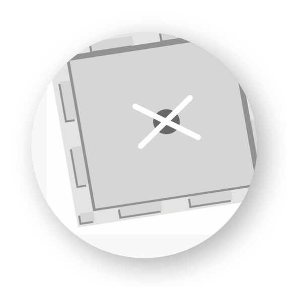 Pflanzenservice Übertöpfe Scheurich C-Cube 29 x 29 x 27 cm, Stony Black