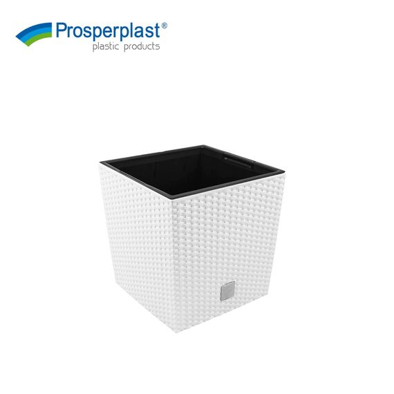 32 -Liter -Zeit -Topf mit weißem Plantarfand 33 x 33 x 33 cm.