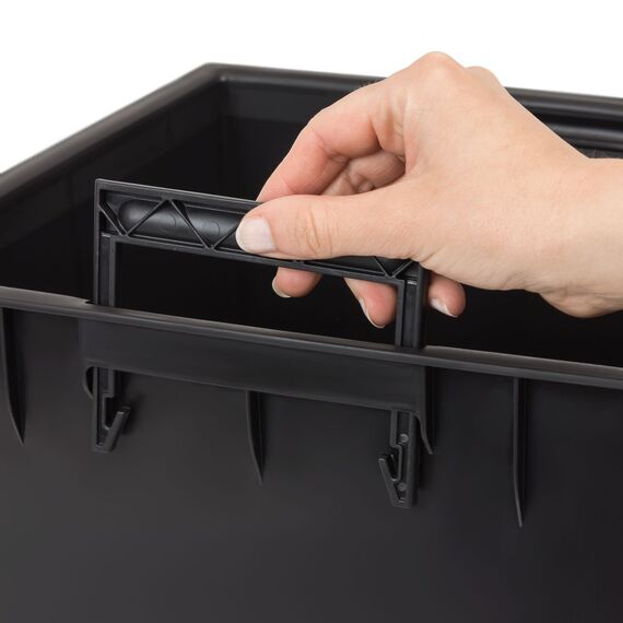 Prosperplast Blumentopf Rato Low (Rattanoptik, herausnehmbarer Einsatz, 32x32x32,5 cm, 32 l, mocca) DRTS325L-7529U