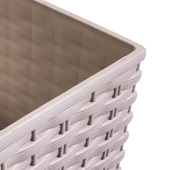 10 -Liter -Zeit Pot mit Eimer zu pflanzen in der Mocca -Farbe 22,3 x 22,3 x 22,8 cm.