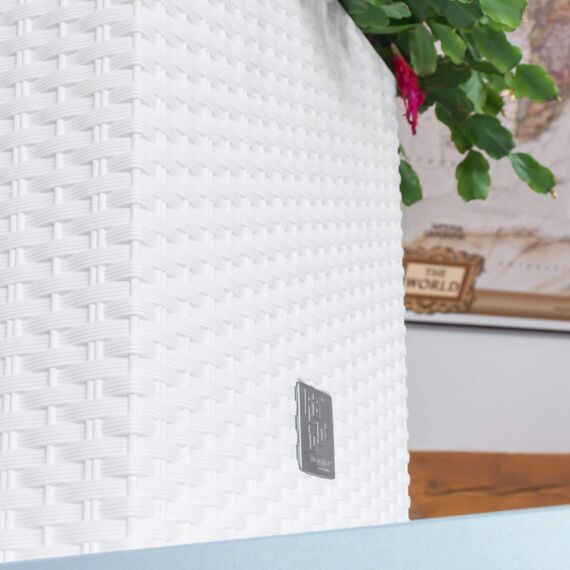 7 -Liter -Zeit -Topf mit Eimer zum Pflanzen in weiß 20 x 20 x 20,2 cm.