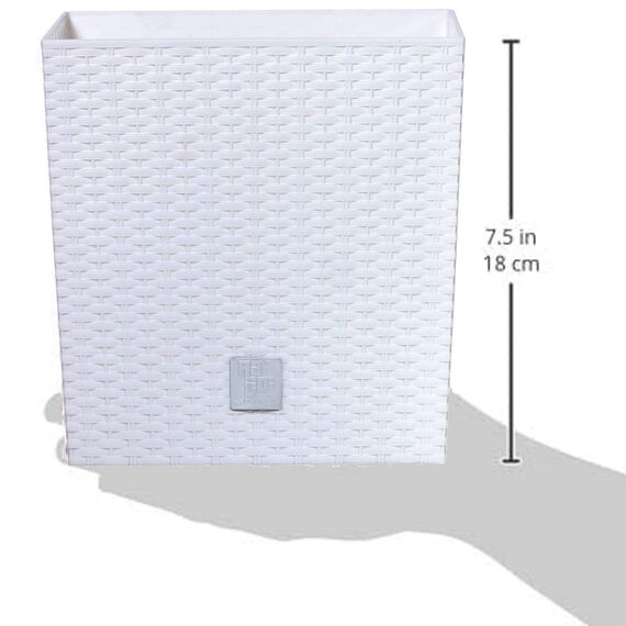 4 -Liter -Zeit -Topf mit Eimer zum Pflanzen in Weiß 17 x 17 x 17 cm.