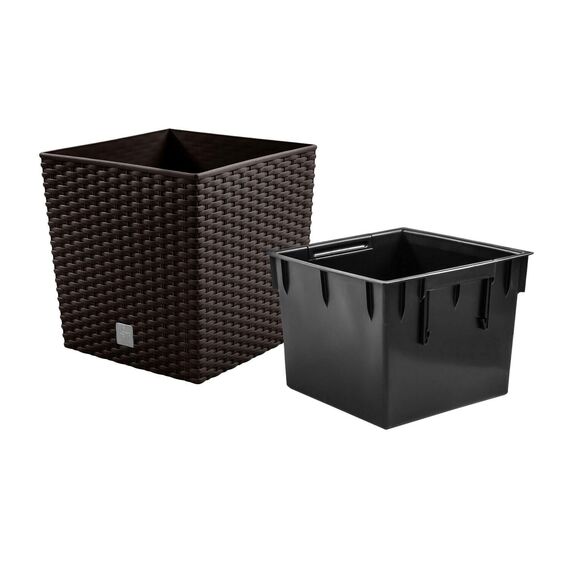 Prosper Plast drts170l-440u 17 x 17 x 17 cm "Rato" Low Blumentopf – Dunkelbraun