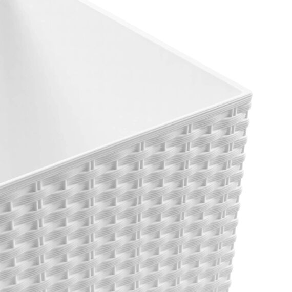 7 -Liter -Zeit -Topf mit Eimer zum Pflanzen in weiß 20 x 20 x 20,2 cm.